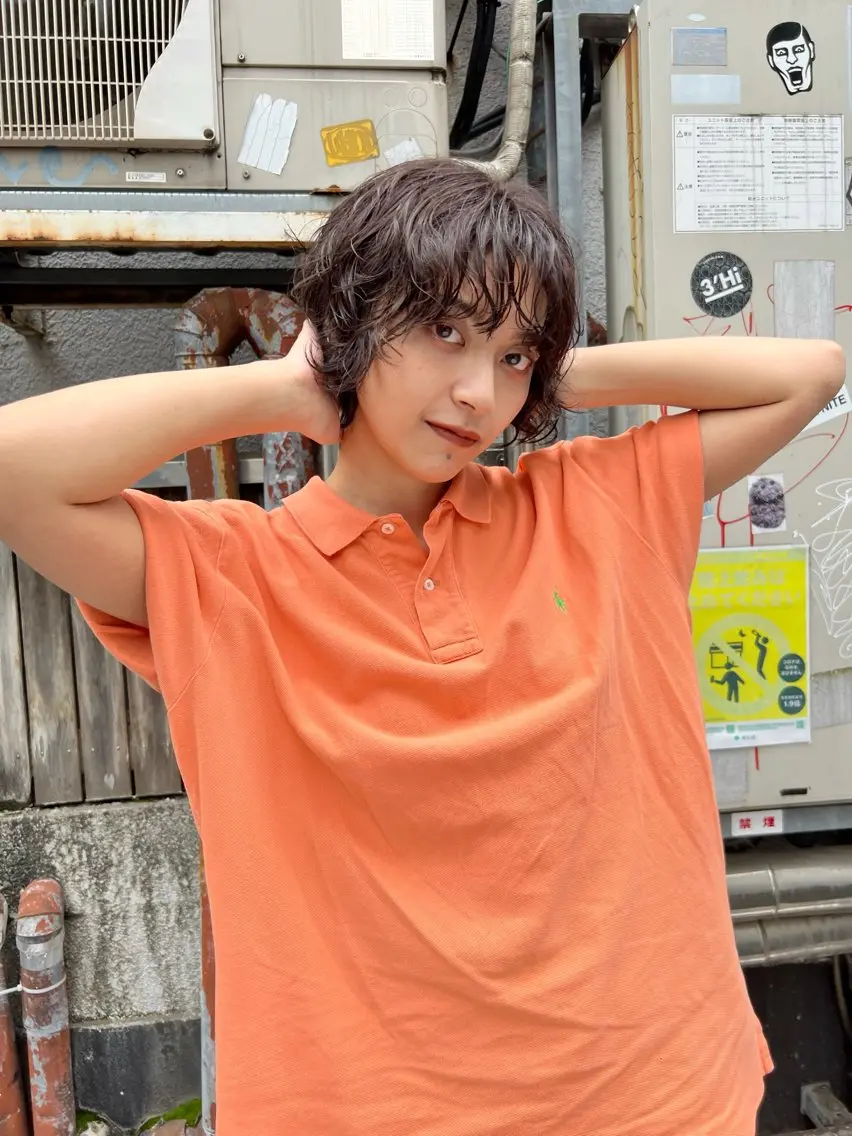 ミディアム カラー パーマ ミディアムパーマ ボブ レイヤーカット カラー/パーマ/ 鎌田健/渋谷のヘアスタイル