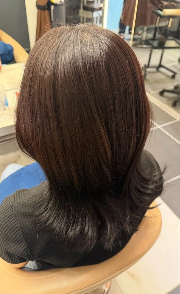 ミディアム カラー 田代 彩華のヘアスタイル