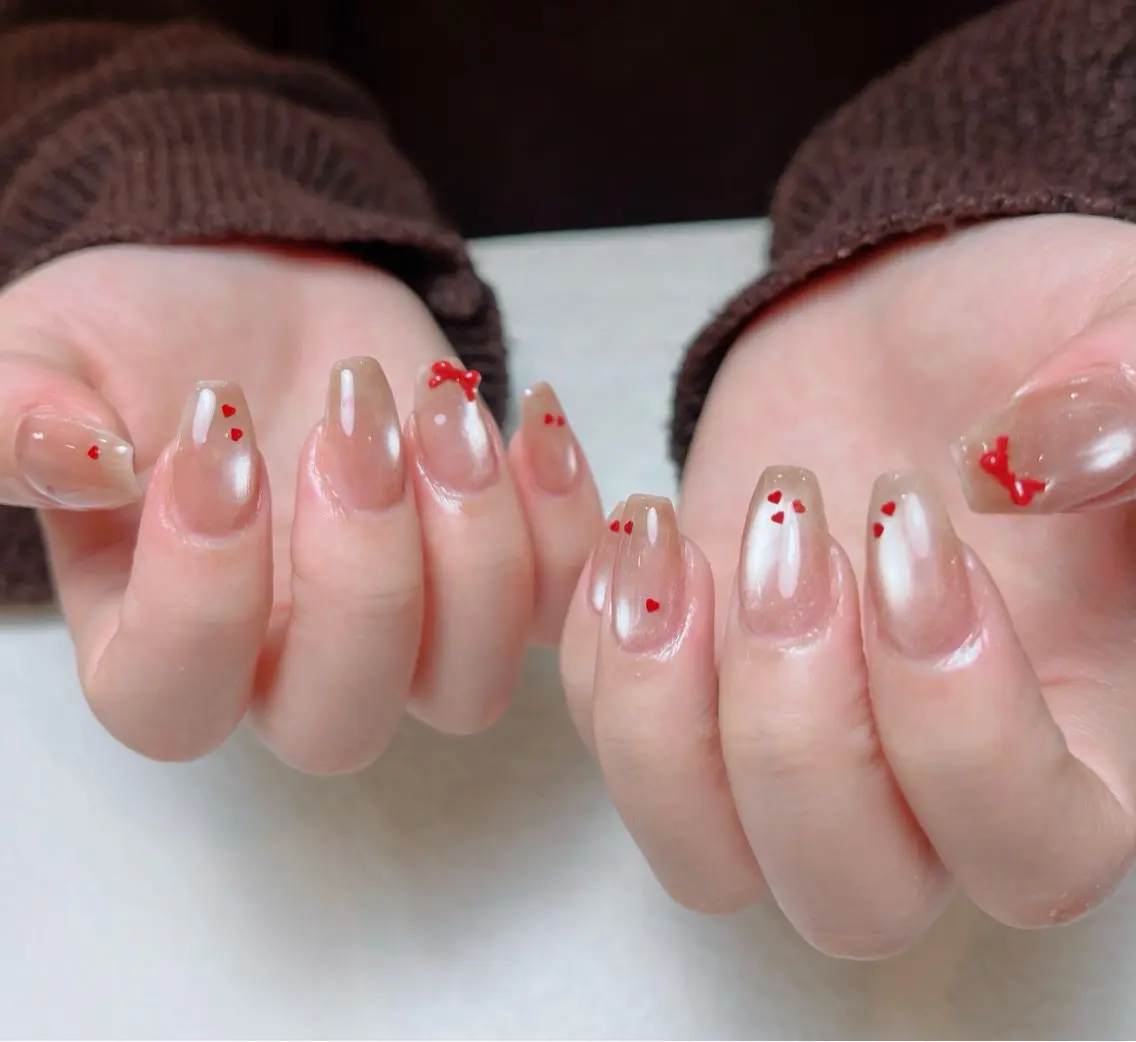 ネイル アートネイル オーロラネイル ドット ジェルネイル ガーリー ハンドネイル Floria nail salonのネイルデザイン