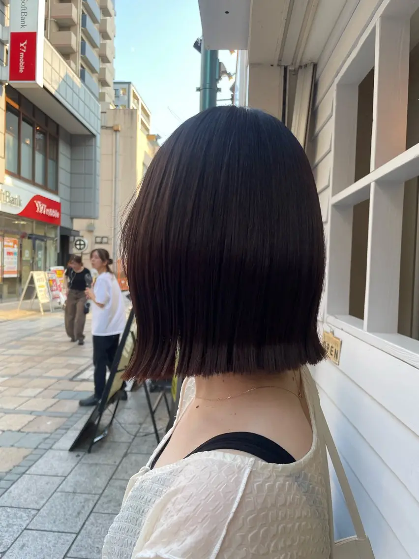 ショート カット 縮毛矯正 トリートメント ハイレート🤍🫧 池田のヘアスタイル