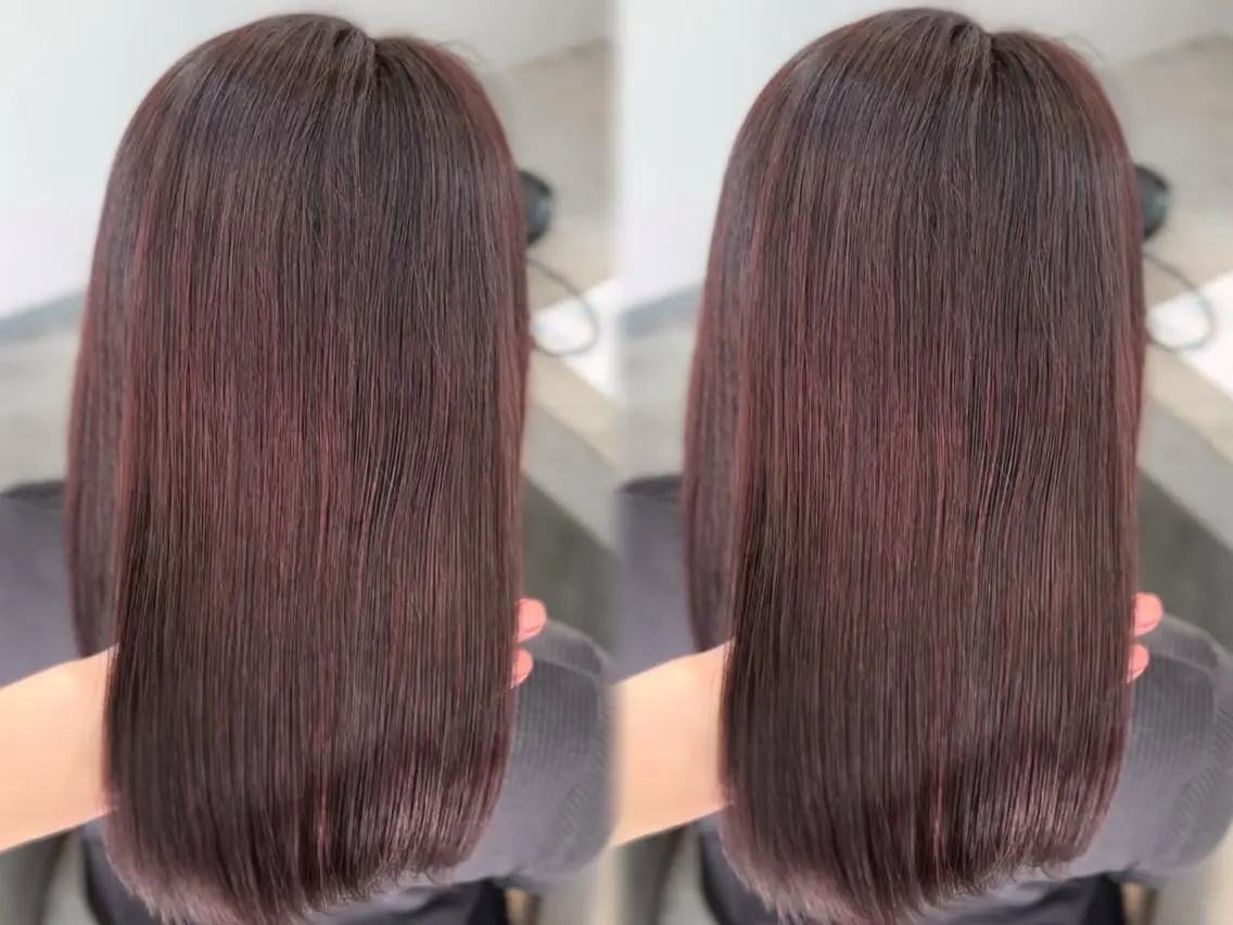 カラー カシス 透明感カラー レッドカラー カット ヘアカラー 🦄mimi🦄 艶髪/透明感/メンズのヘアスタイル