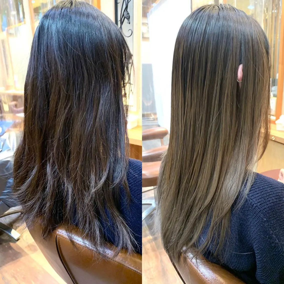 セミロング カラー パーマ ヘアアレンジ メンズ キッズ ネイル マツエク・マツパ 髪質改善 艶髪🔵フセナオヤのヘアスタイル