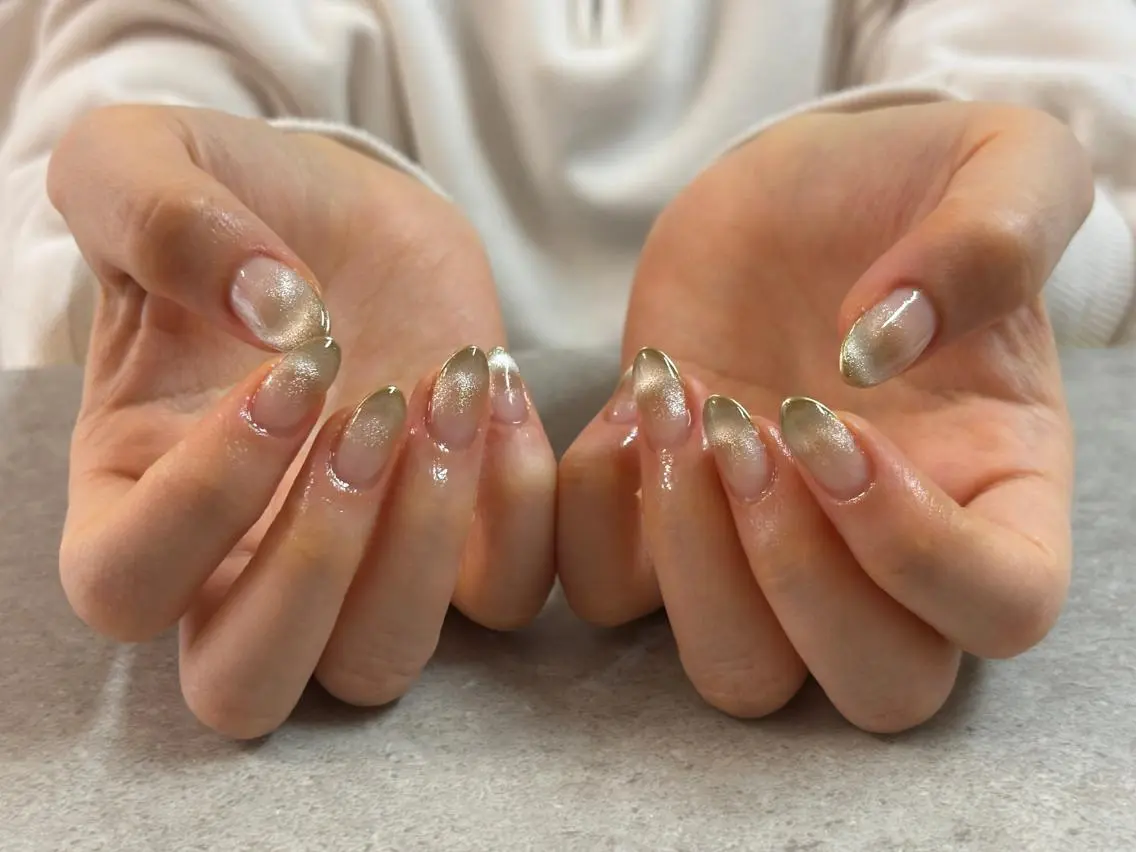 ネイル フラッシュネイル ジェルネイル 韓国ネイル マグネットネイル 持ち込み Allma Nailのネイルデザイン