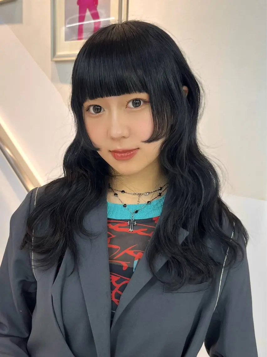 ロング 顔まわりレイヤー 姫カット レイヤーカット 【レイヤーカット】 キサヌキミワのヘアスタイル