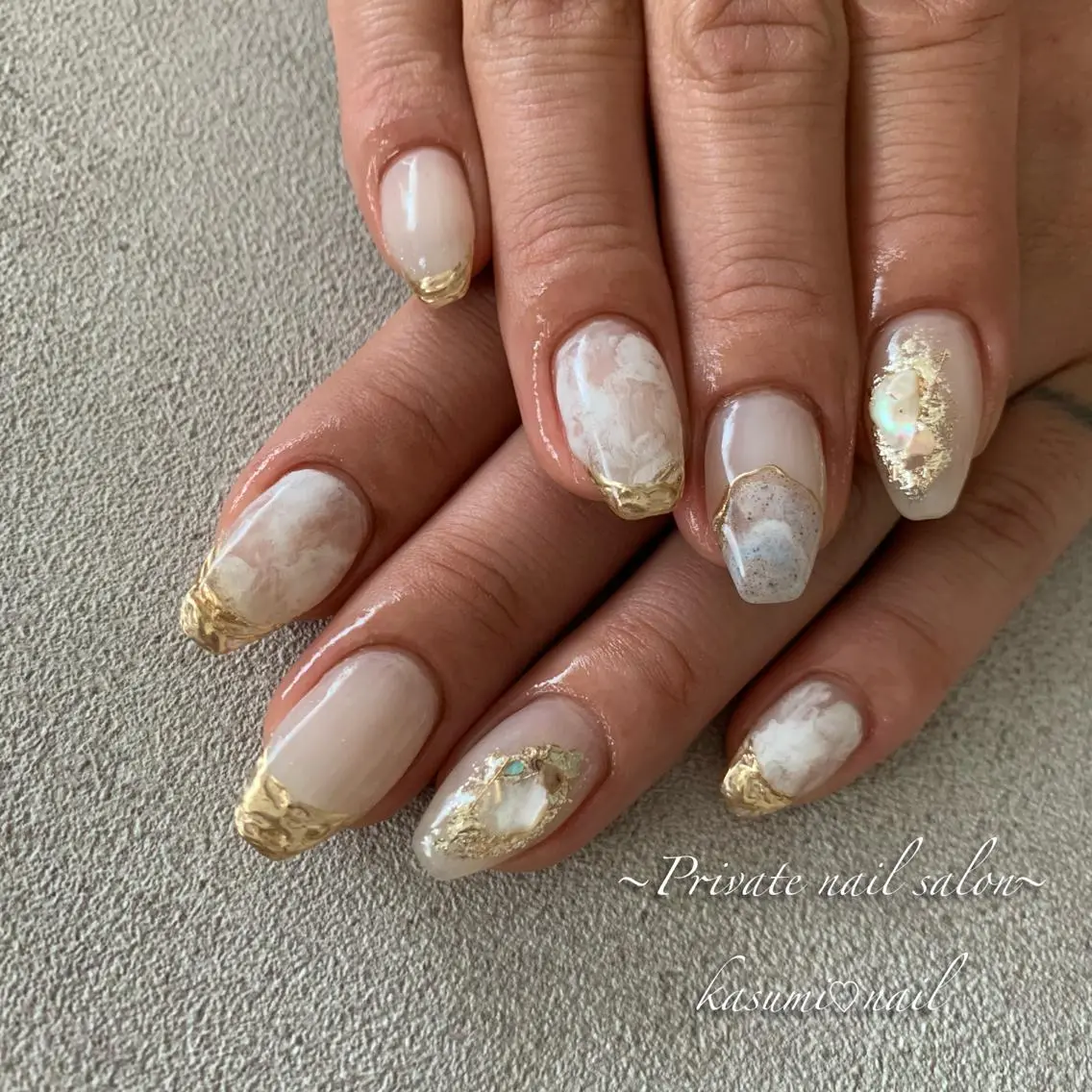 ネイル ラメ(グリッター) マグネットネイル ミラーネイル ニュアンスネイル 冬ネイル KASUMI♡ Nailのネイルデザイン