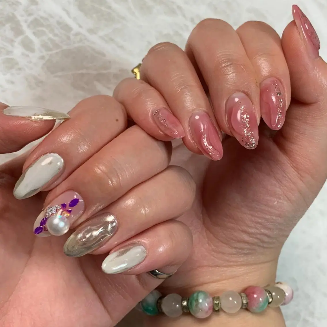 ネイル 春ネイル ハンドネイル ハンドケア lylynail YUUKAのネイルデザイン