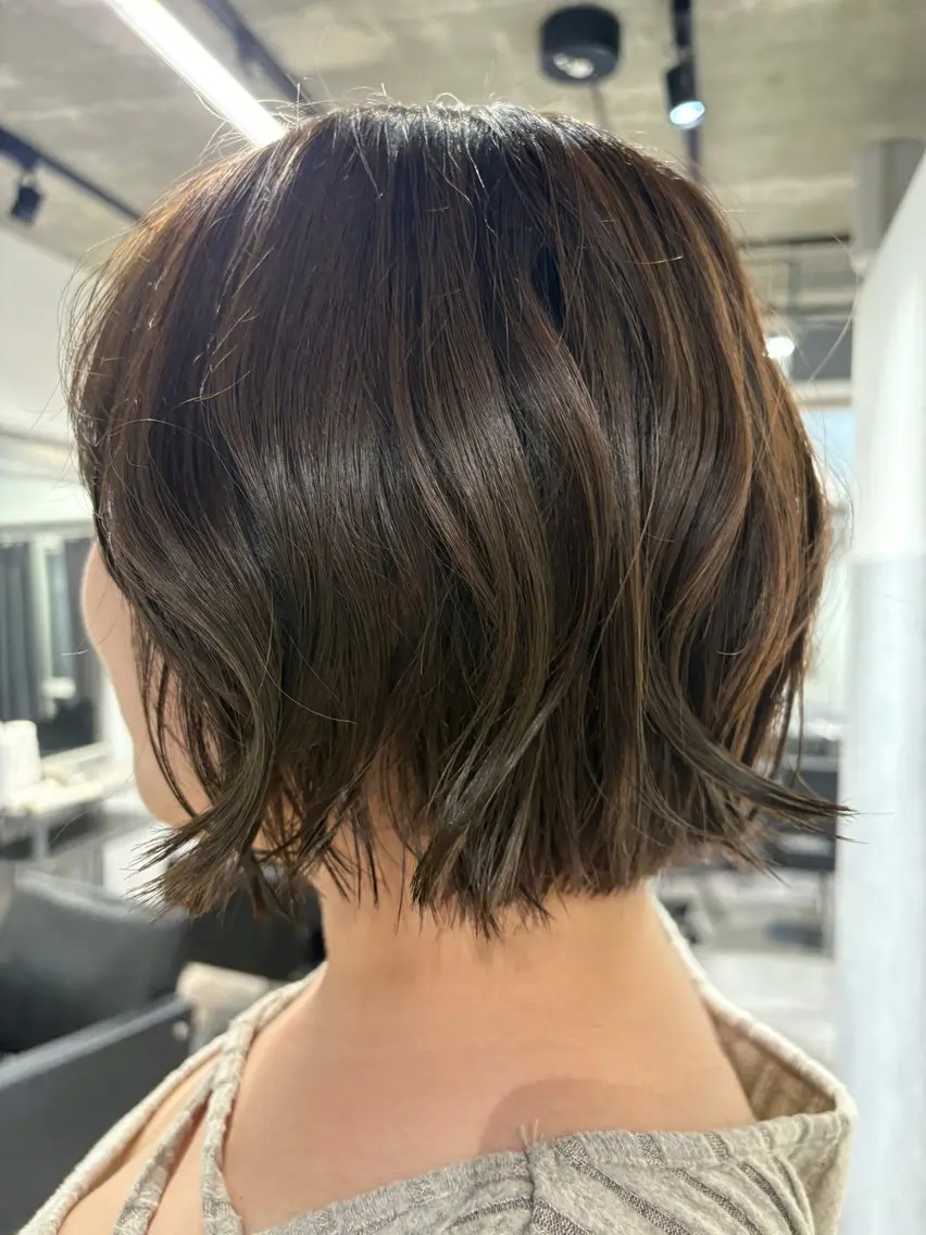 カラー カット ヘアカラー ベージュ、ブラウン ／ボブ　ユミのヘアスタイル