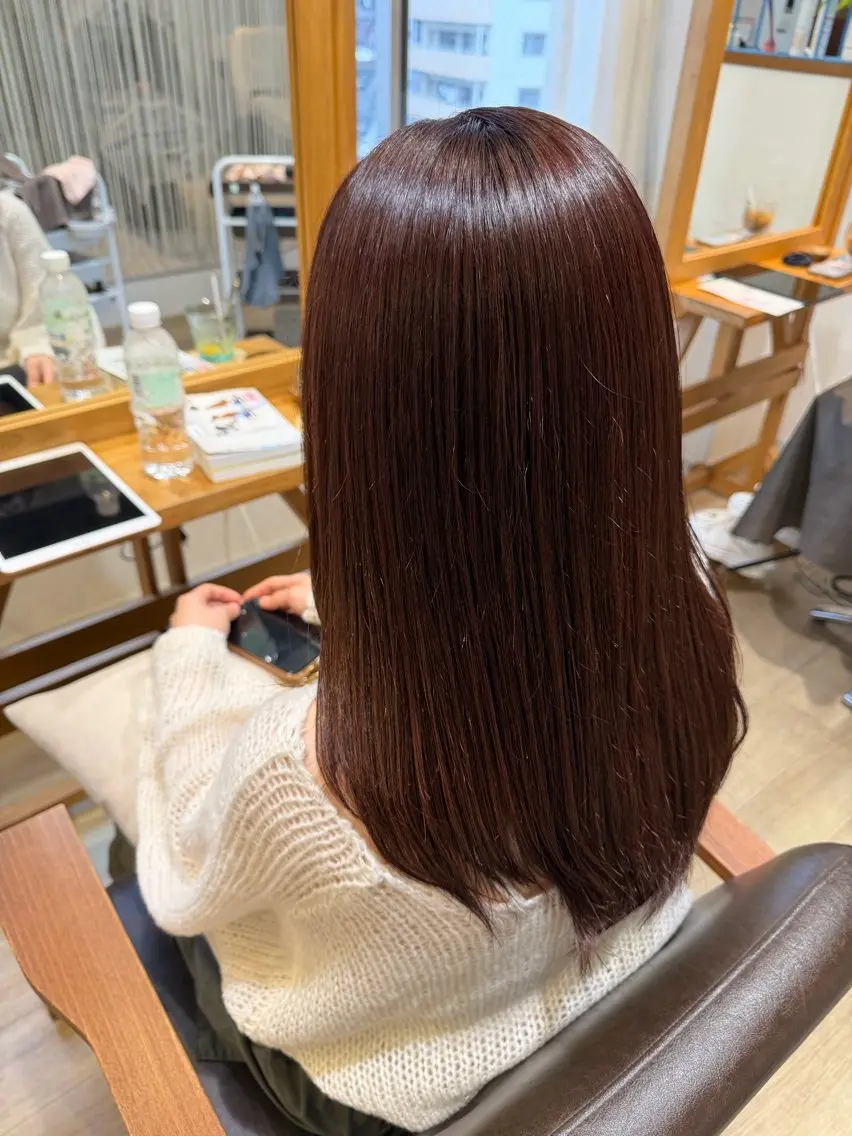 ロング ピンクラベンダー RENA｜透明感 カラー×癒しスパのヘアスタイル