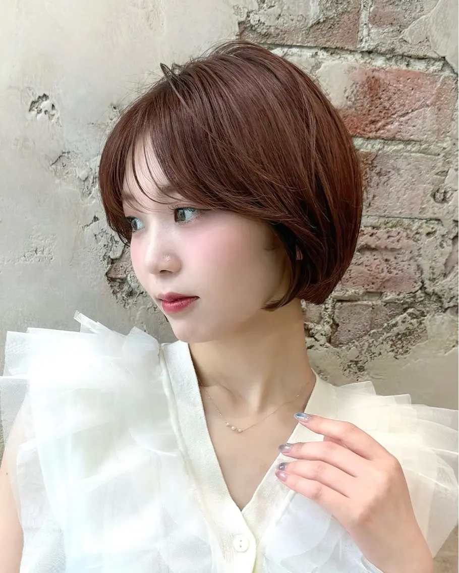 ショート カラー カット ヘアカラー トリートメント 💍新宿ショート 💍岩田莉奈のヘアスタイル