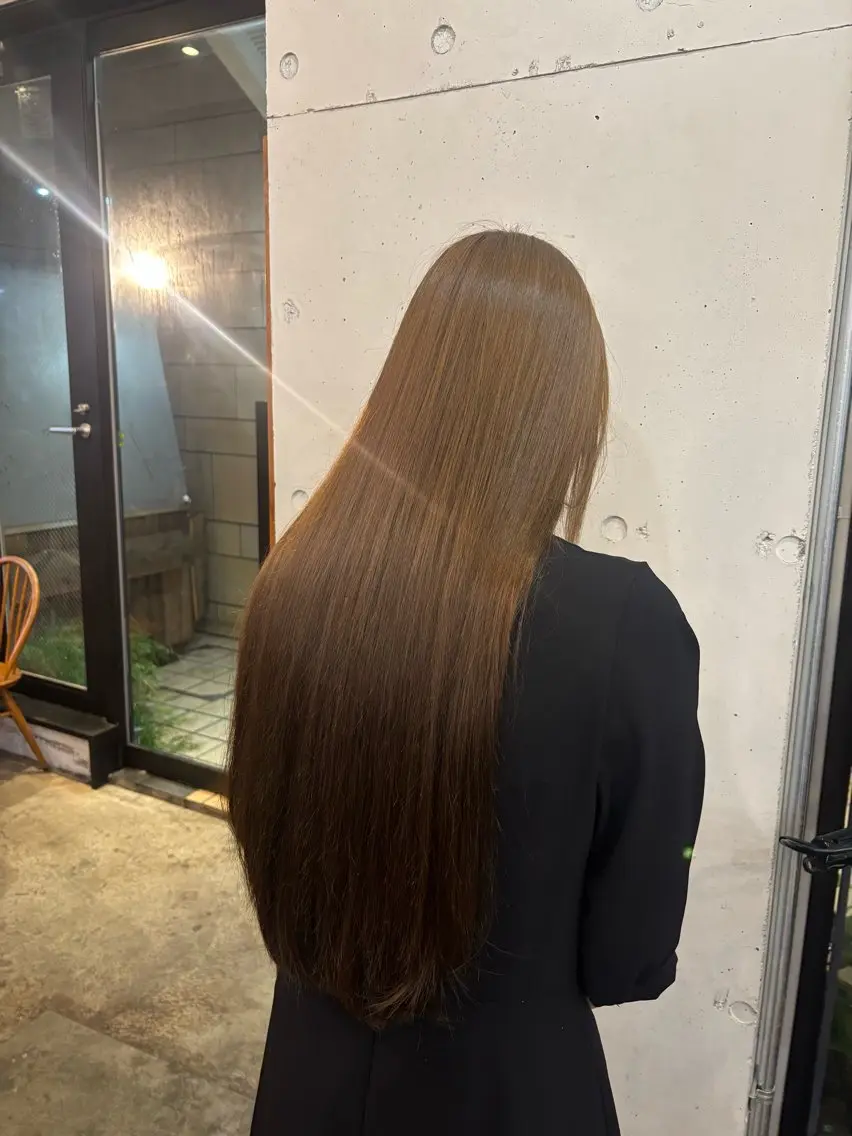 ロング カラー ヘアカラー 透明感カラー/ くるくるパーマミウのヘアスタイル
