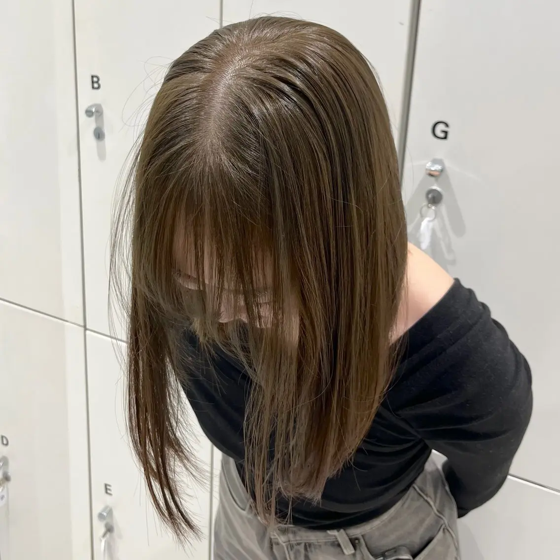 セミロング カラー ブラウンカラー 透明感カラー ヘアカラー なりた るいのヘアスタイル