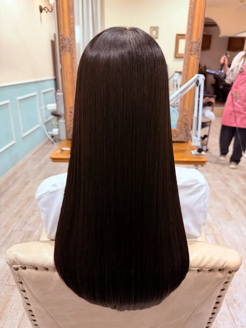ロング カラー 髪質改善 レイヤーカット ロング カット ヘアカラー 縮毛矯正 トリートメント 新越谷noble店長 松本拓也▶◀*.のヘアスタイル