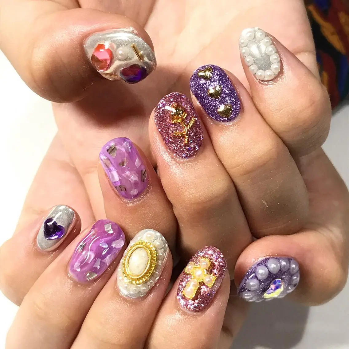 ネイル 渋谷／チップ長さ出し 👑アプレgel-xのネイルデザイン