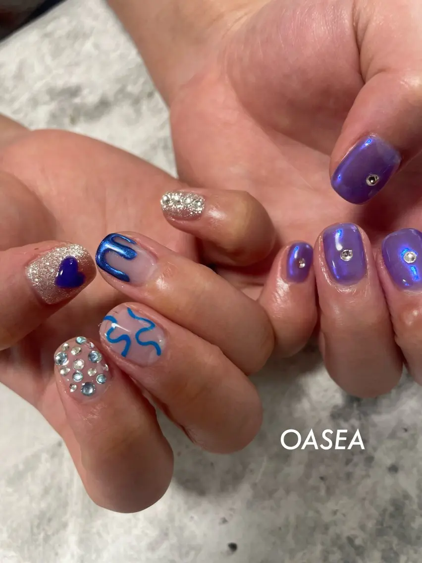 ネイル ハンドネイル 🌞💜 KAORI 🌴のネイルデザイン