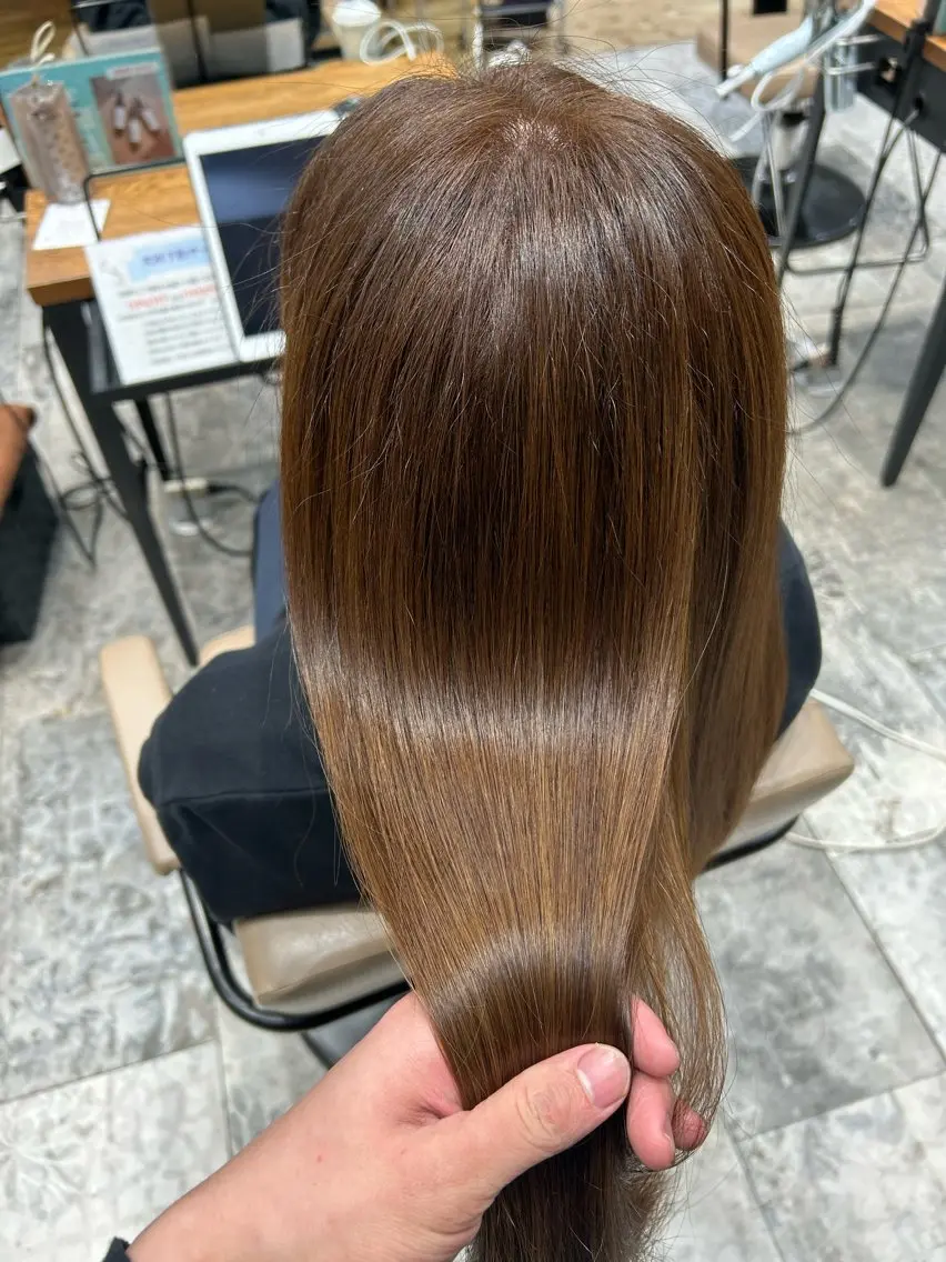 カラー ベージュカラー ヘアカラー トリートメント ヘッドスパ 透明感カラー 大工廻あすやのヘアスタイル