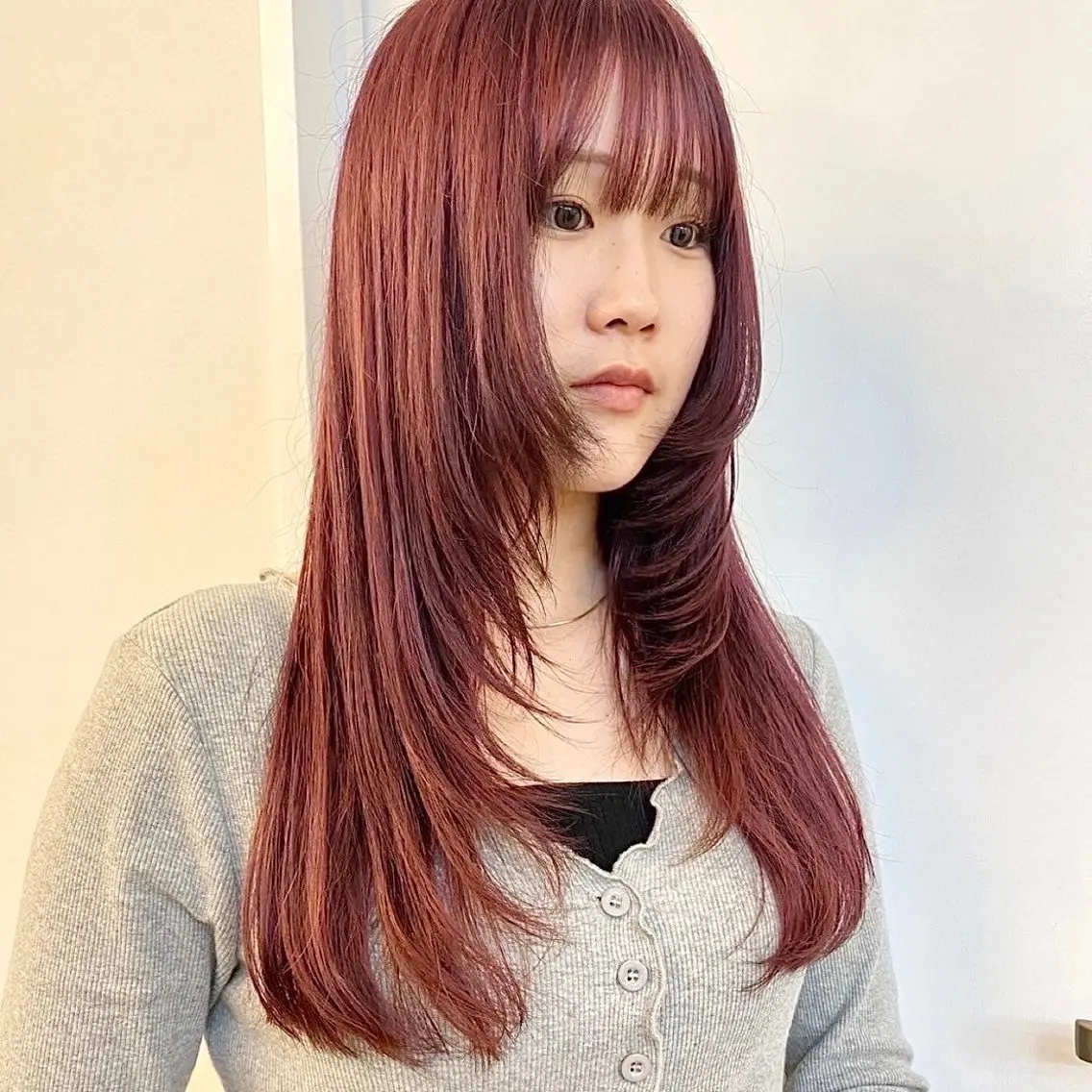 ロング カラー 🍒中川葵久美🍒 レイヤー/メンズのヘアスタイル