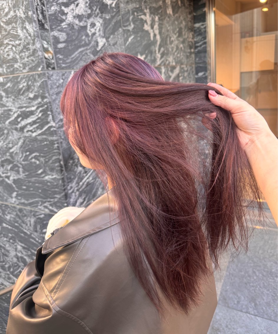 ロング カラー ブリーチ グレージュ ラベンダーカラー ラベンダーグレージュ ラベンダーグレー .ａｎｃ 大宮のヘアケア屋さんのヘアスタイル