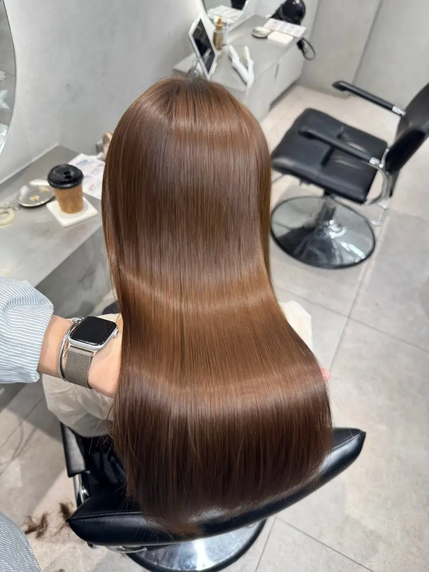 セミロング カラー ヘアアレンジ カット ヘアカラー 縮毛矯正 トリートメント 韓国レイヤーカット/ 髪質改善/郷家拓斗のヘアスタイル