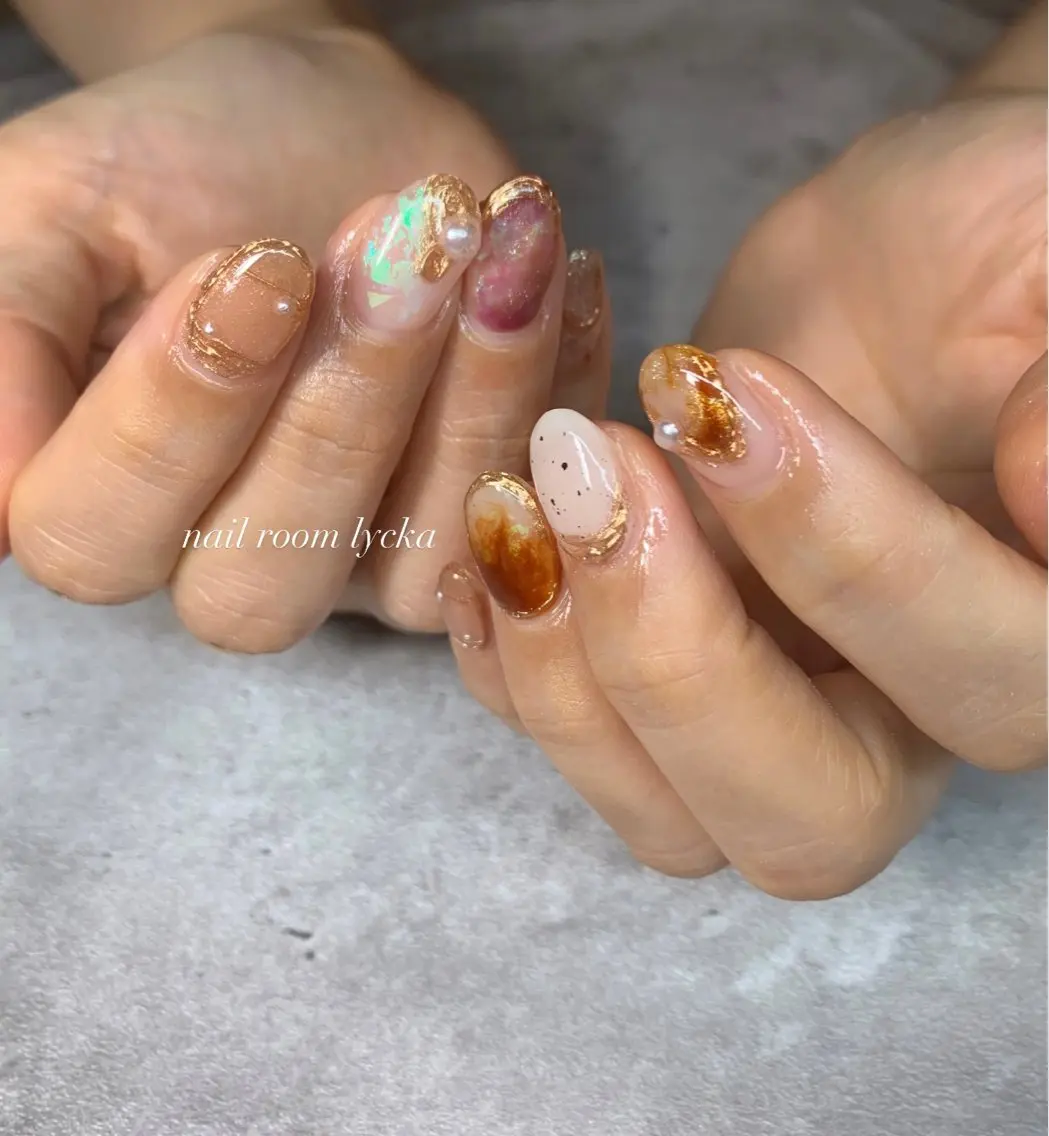 ネイル ネイルルームリッカ 𝐦𝐚𝐲𝐮のネイルデザイン