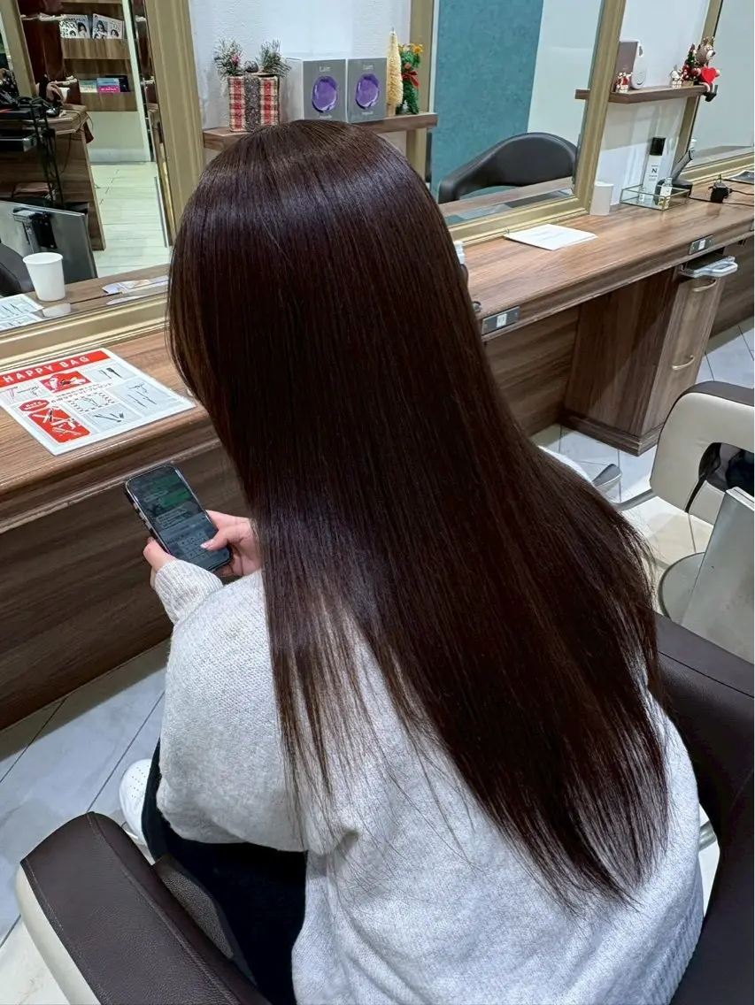 ロング パーマ 縮毛矯正 竹内 にこのヘアスタイル