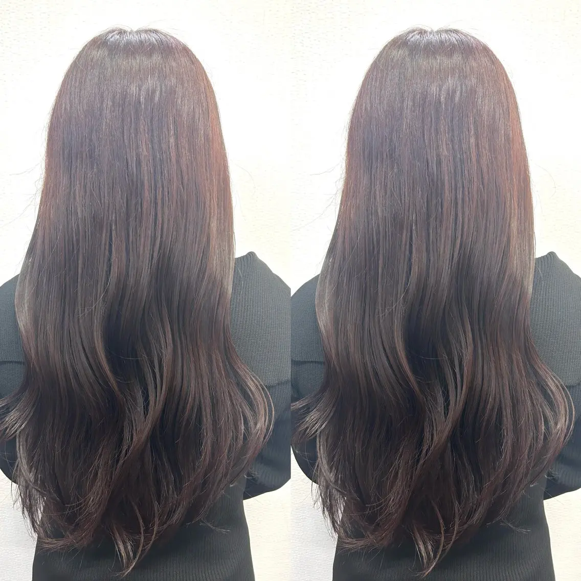 ロング ピンクブラウン カット ヘアカラー トリートメント 2ヵ月先までまとまる レイヤー🫧若葉🪞のヘアスタイル