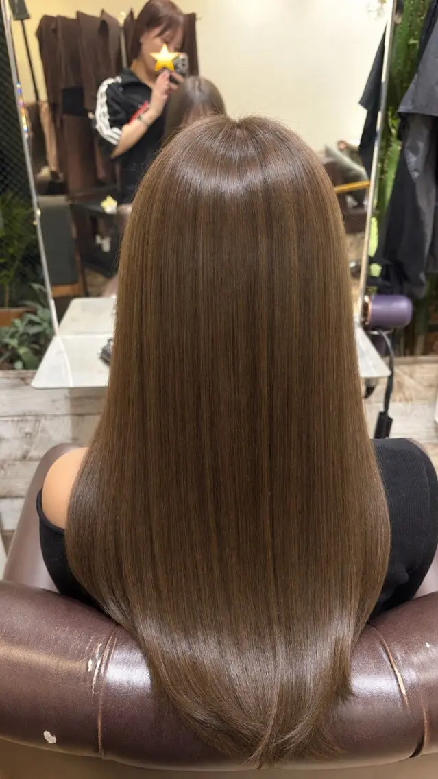 ロング カラー ベージュカラー オリーブベージュ rico 🍒のヘアスタイル