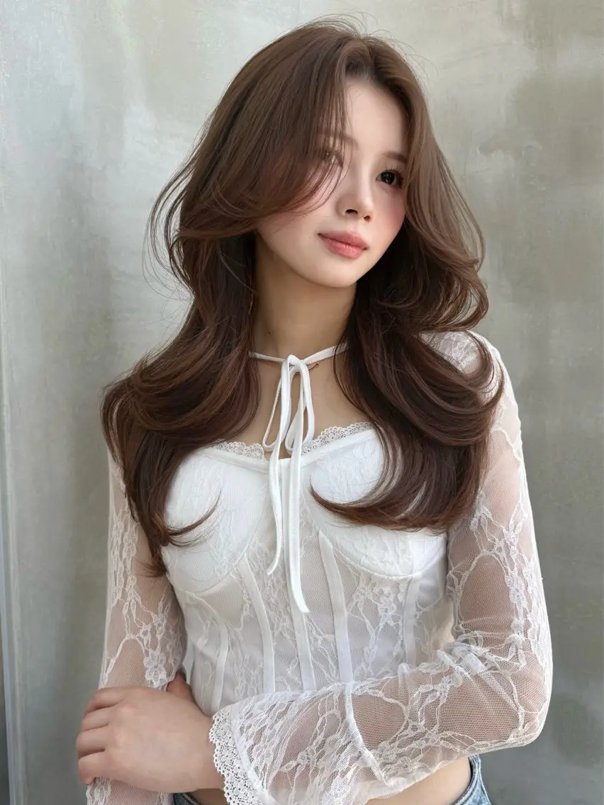 ロング カラー カット ヘアカラー トリートメント 大宮レイヤーカット ハッシュ　柏崎颯刀のヘアスタイル