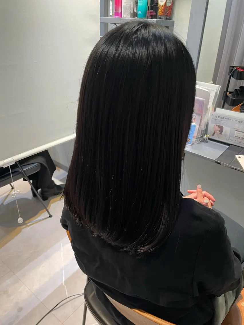セミロング 縮毛矯正 トリートメント 銀座・有楽町 かけるのヘアスタイル