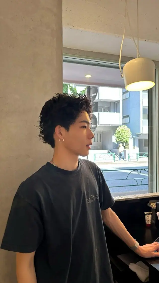 ショート パーマ メンズ EARTH三鷹 KOKOROのヘアスタイル