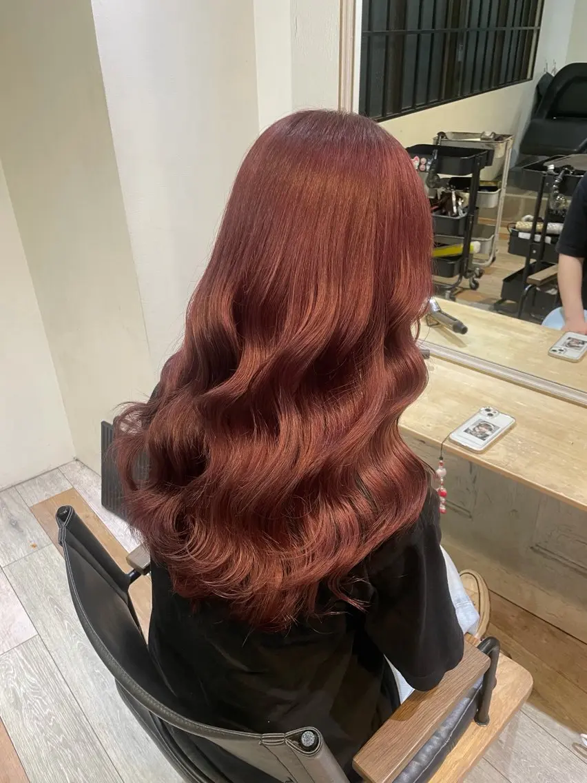 ロング カラー ブリーチ ブラウンカラー ケアブリーチ ピンクカラー ピンクブラウン ヘアカラー 盛れるレイヤー× ウルフMari🪽のヘアスタイル
