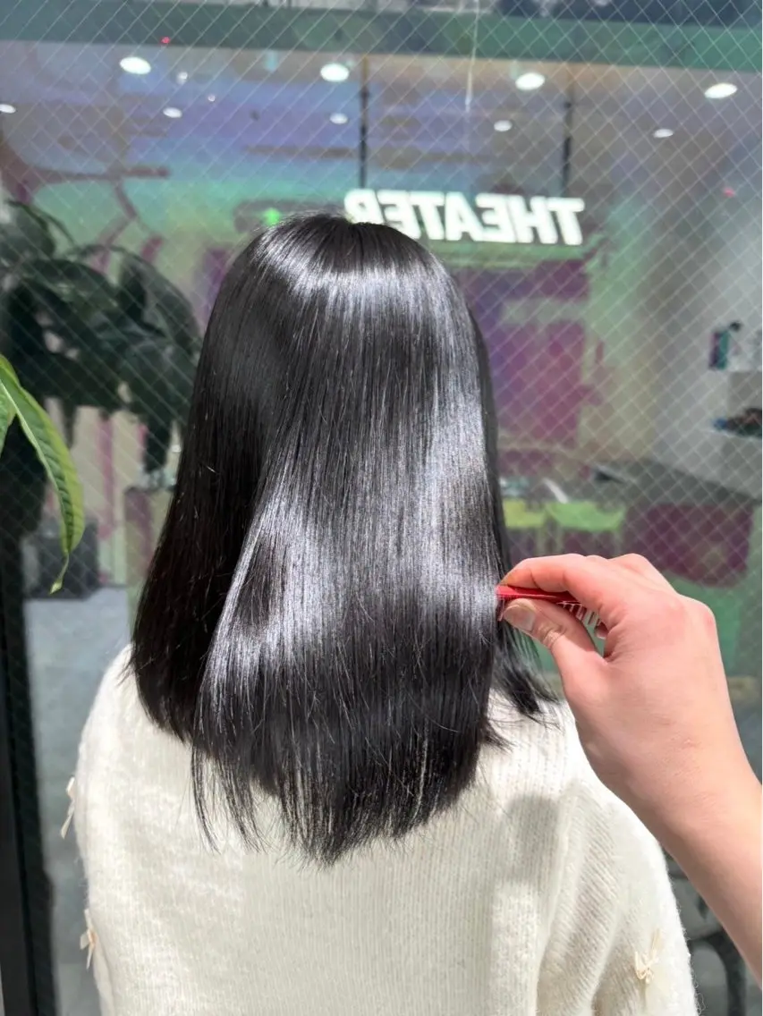 セミロング 髪質改善 トリートメント トリートメント ヘッドスパ ヘアセット ダブルカラー特化✨ /透明感カラーゆりあのヘアスタイル
