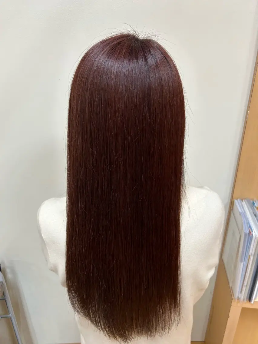 ロング カラー ブリーチ ケアカラー ブリーチなしカラー ヘアカラー トリートメント ヘッドスパ カラーモデル募集中 🤍中島朱音🤍のヘアスタイル