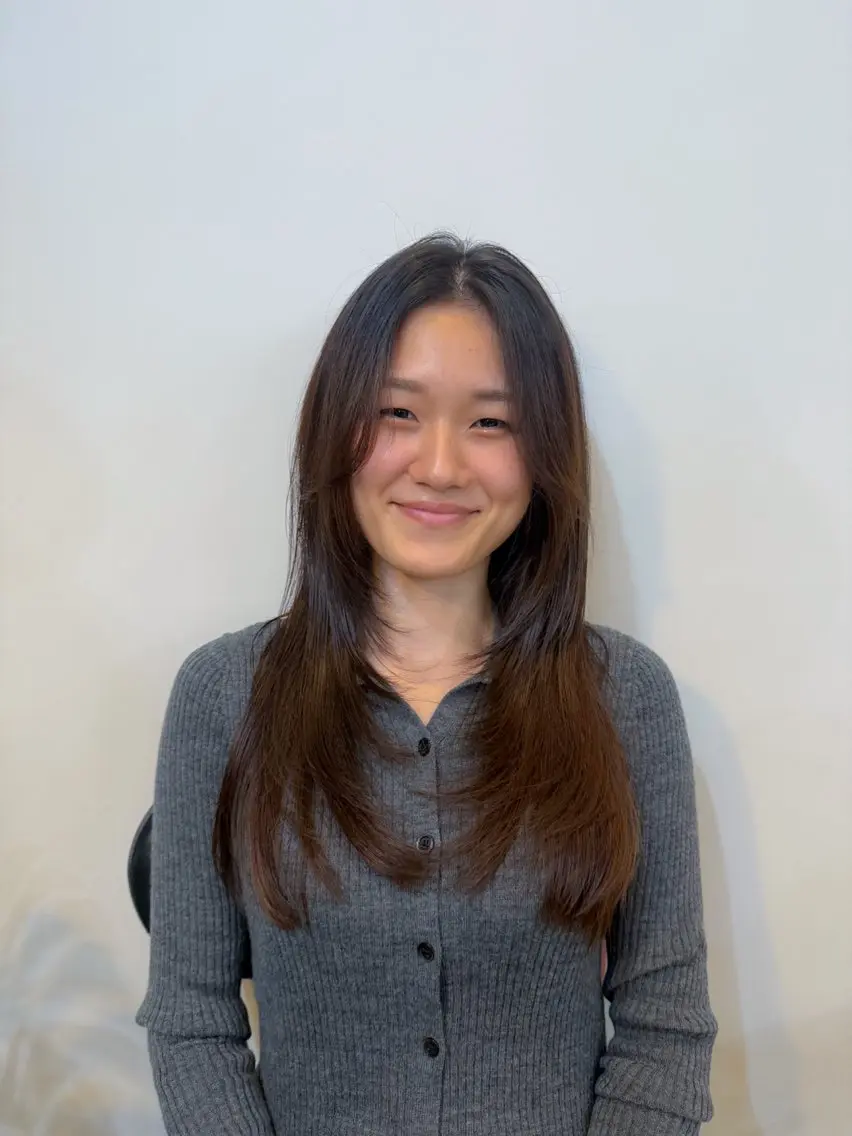 ロング ボブレイヤー募集中 出島　凜平のヘアスタイル