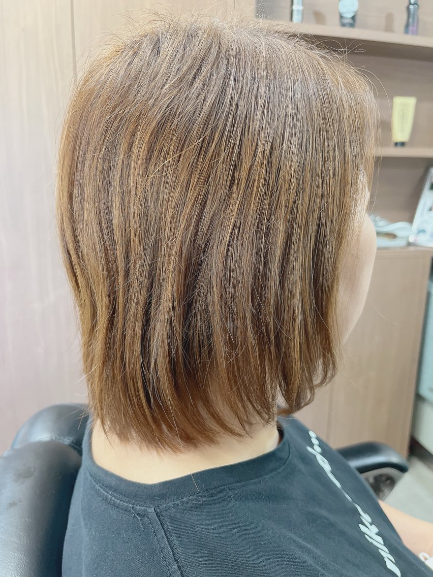 ミディアム カラー ヘアアレンジ カット ヘアカラー 千佳 CHIKAのヘアスタイル