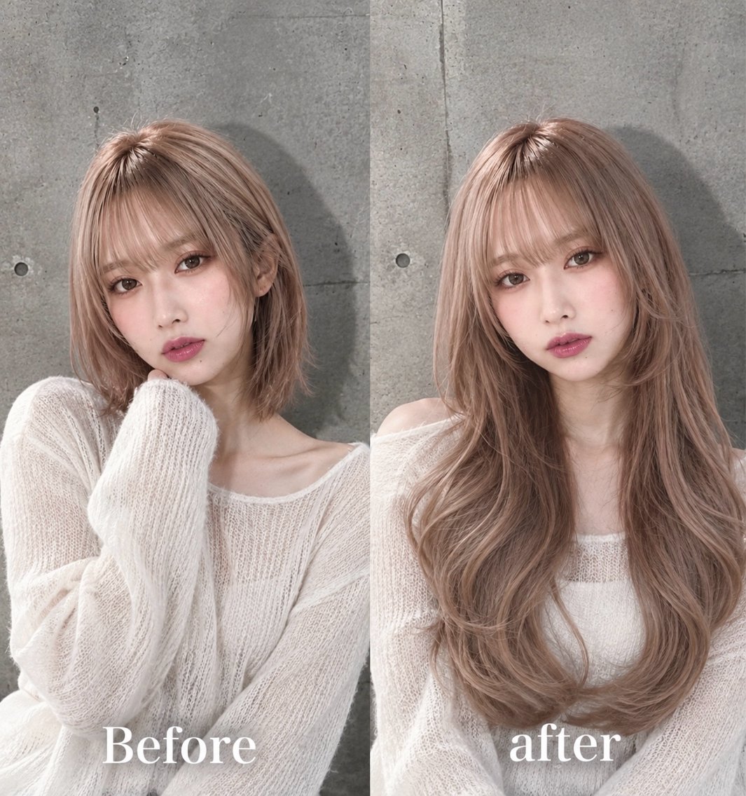 ロング シールエクステ エクステ 韓国風ヘア レイヤーカット ロング エクステ MIRAC河原崎 透【代表/オーナー】のヘアスタイル