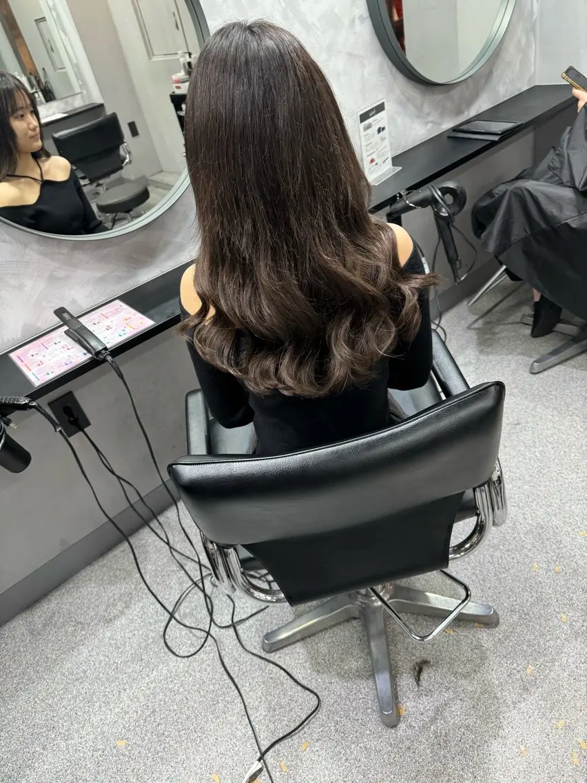 セミロング エクステ 当日予約OKカット モデル濱川響太のヘアスタイル