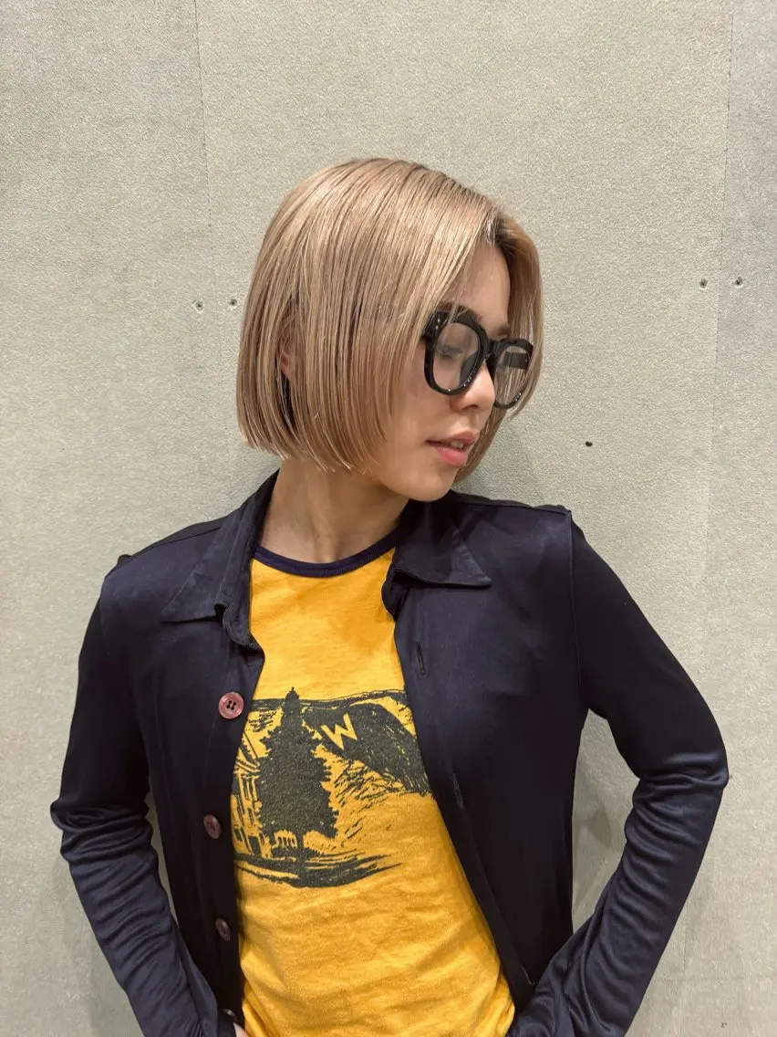ショート カラー ハイトーンカラー カット ヘアカラー トリートメント ヘアセット センスをお届けします 大谷将生infpのヘアスタイル