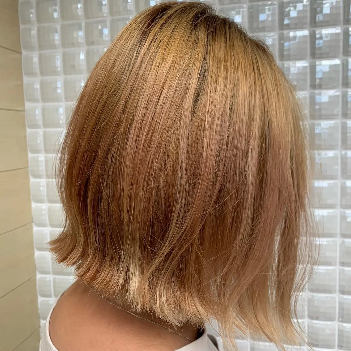 ミディアム カラー カット ヘアカラー トリートメント unique RINNEのヘアスタイル