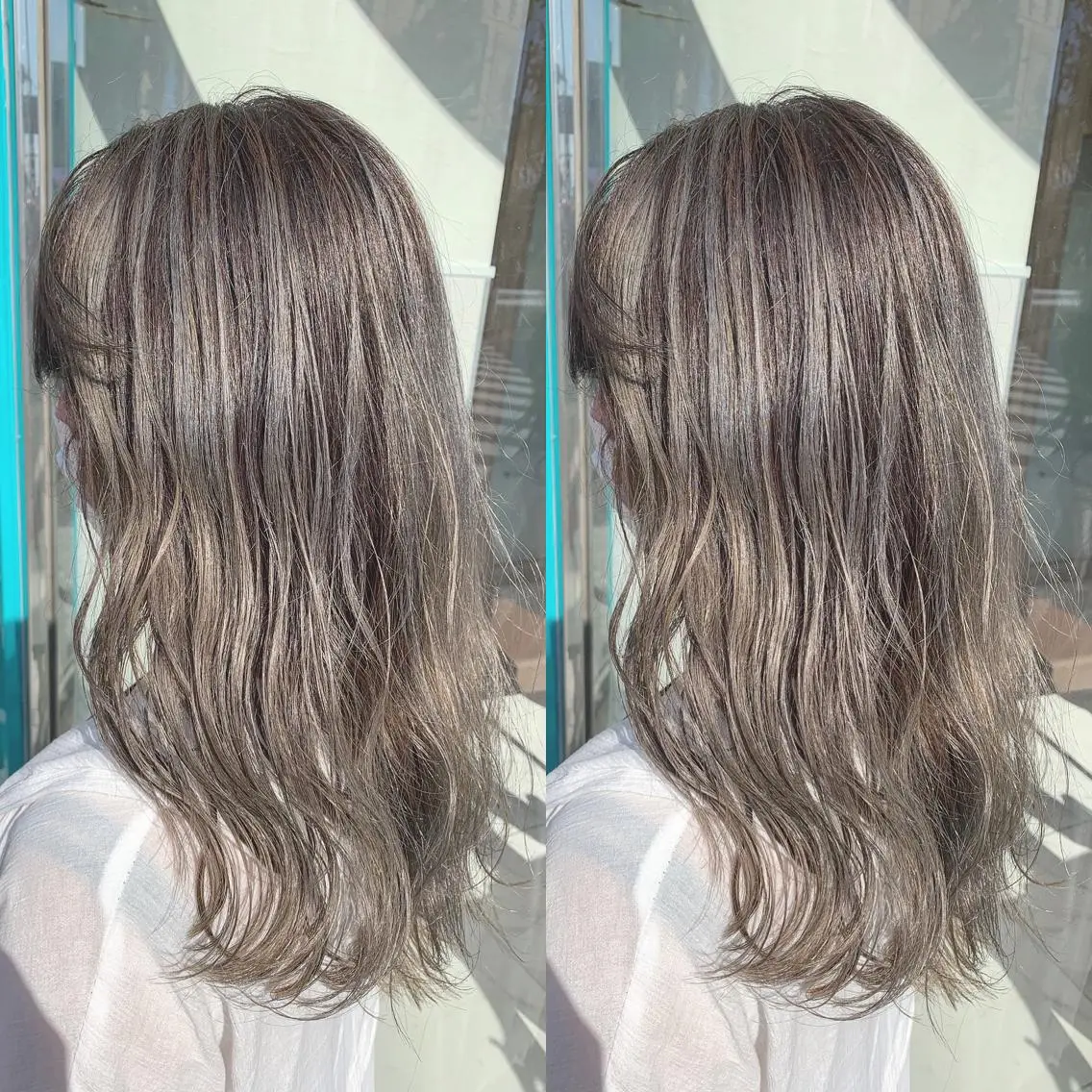 ロング ヘアアレンジ メンズ メンズバレイヤージュ レイヤーカット 白髪ぼかしハイライト 茗荷谷駅徒歩2分のヘアスタイル