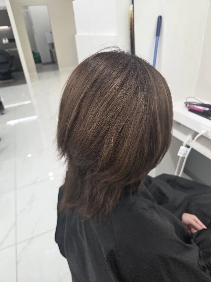 ミディアム ヘアカラー トリートメント まさよし/ 天王寺/カラーモデルのヘアスタイル