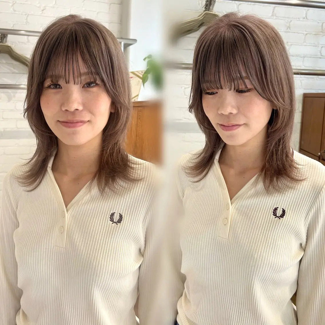 ミディアム 💫レイヤーカット 💫ブリーチ💫サキのヘアスタイル