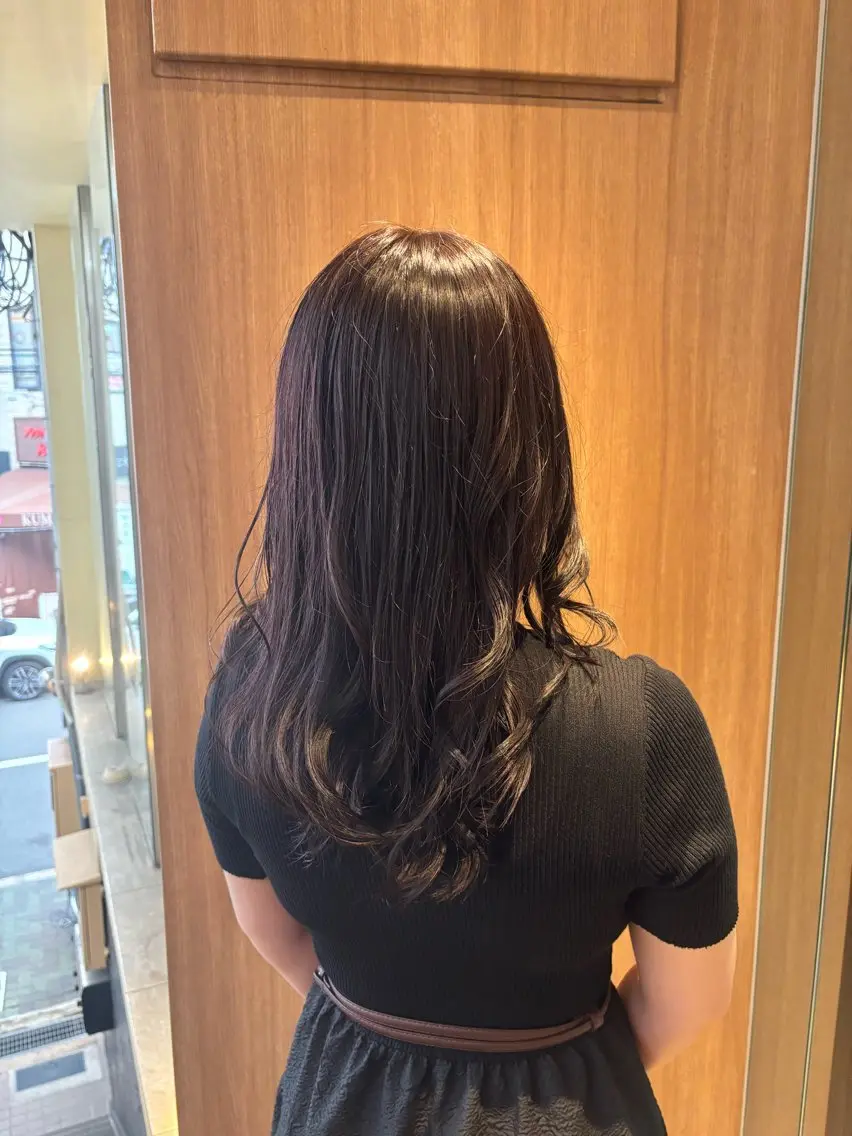 ロング カラー ブラウンカラー ラベンダーカラー カット ヘアカラー デザインカラー/ オダセイナのヘアスタイル