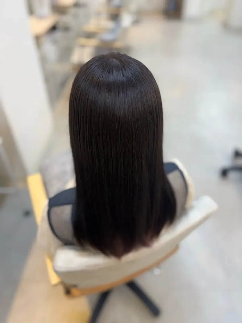 ミディアム 縮毛矯正 🎀カラーモデル 募集中✧めい🎀のヘアスタイル