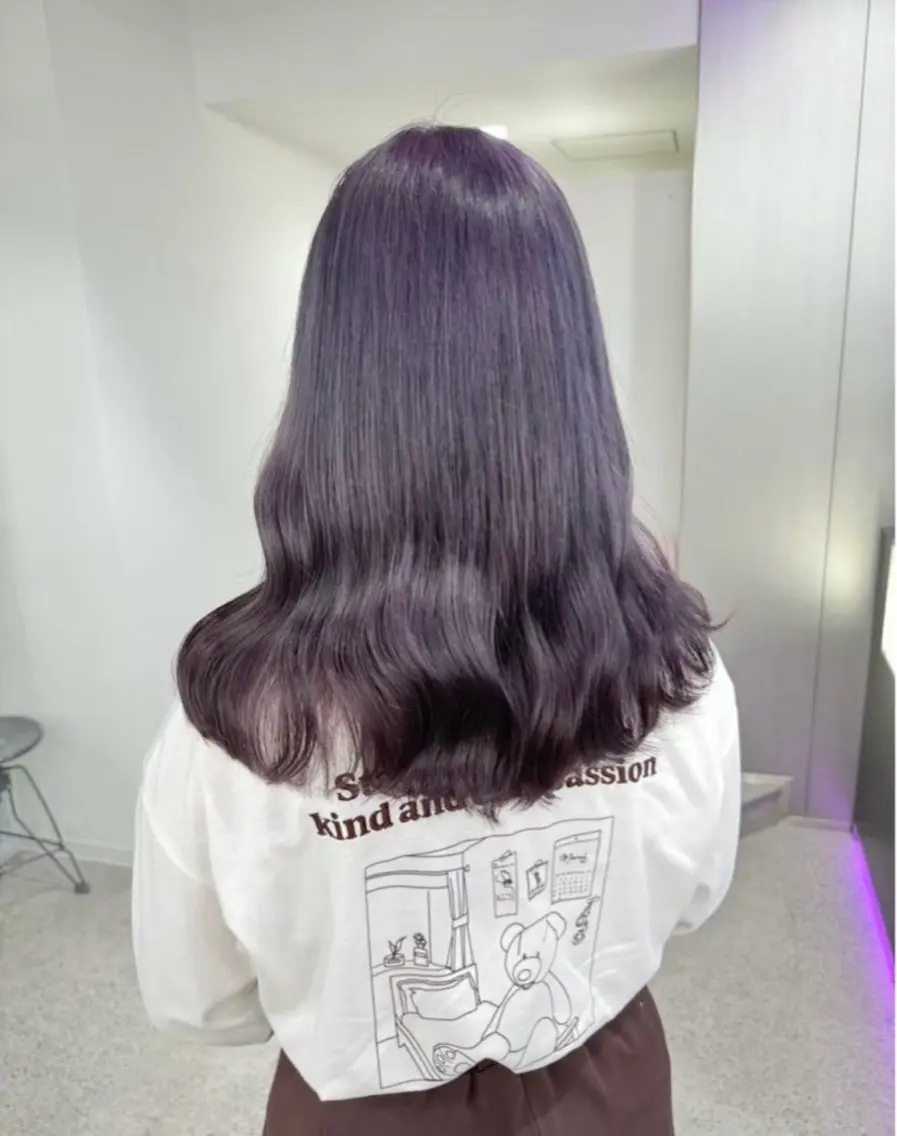【💟色落ちまで綺麗💟】ブリーチありＷカラー➕オリジナルトリートメント➕炭酸泉spa🍇🤍¥6,600​〜​の写真