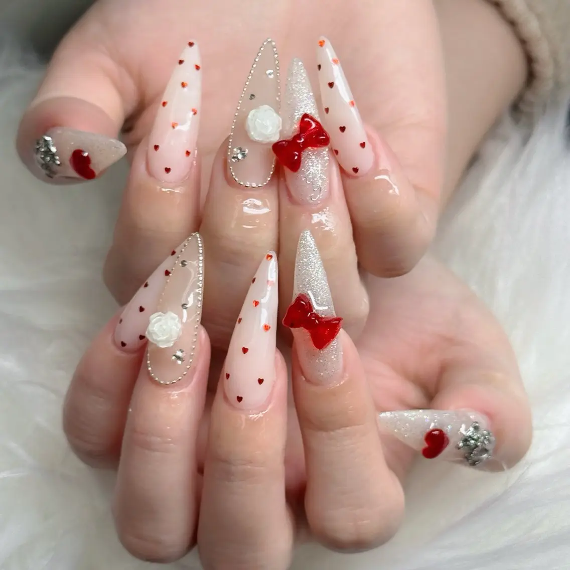 ネイル フットネイル フレンチネイル グラデーション 韓国ネイル ロングネイル ハンドネイル HOT Nail Salonのネイルデザイン