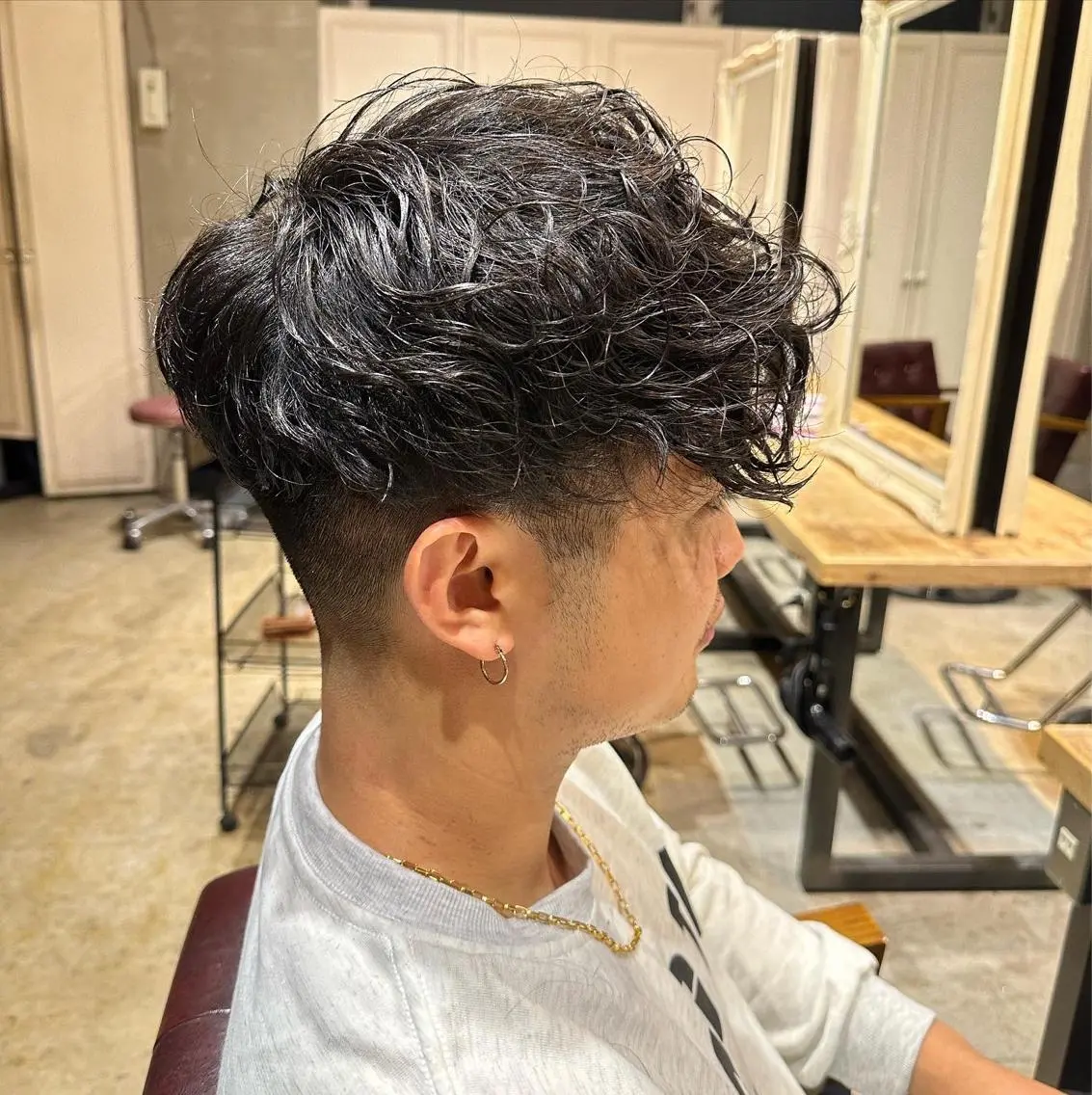 ショート カット パーマ トリートメント 👑メンズパーマ👑 中谷 陸のヘアスタイル
