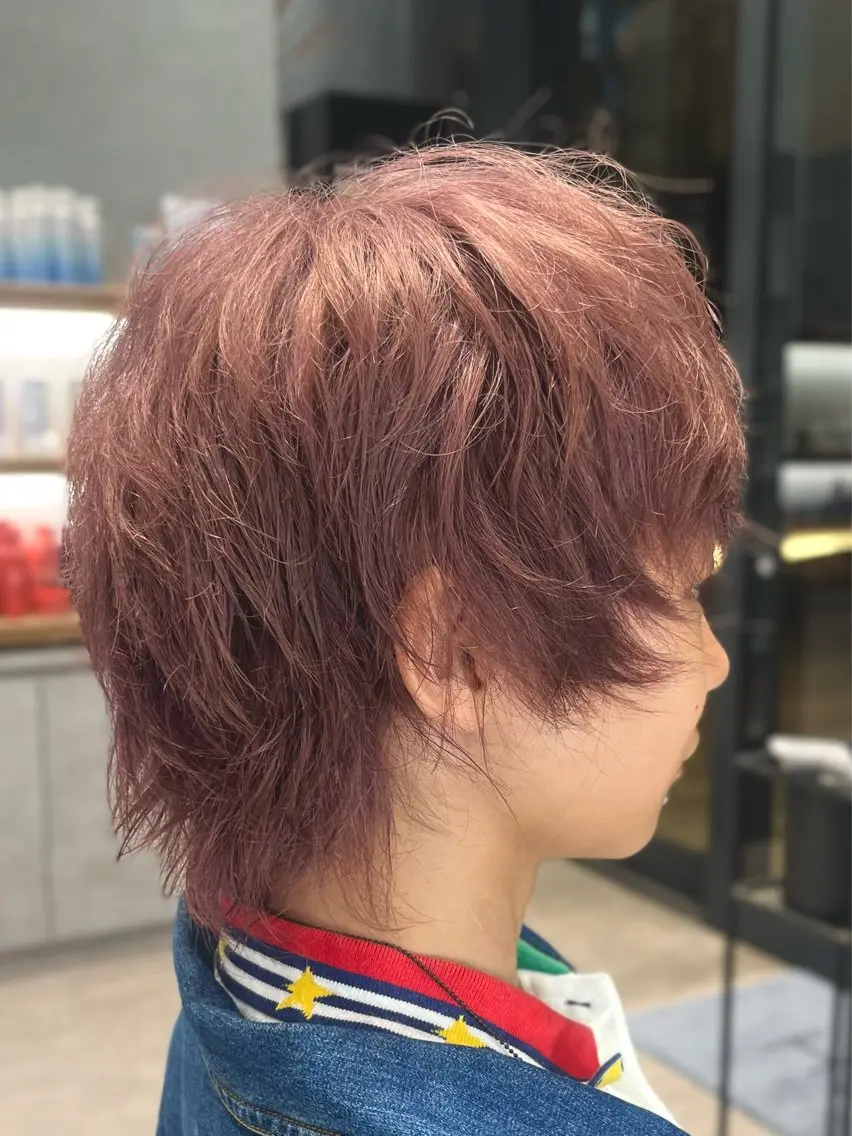 ショート カラー ベージュカラー ピンクカラー ピンクベージュ 艶カラー ❄️Saeのヘアスタイル