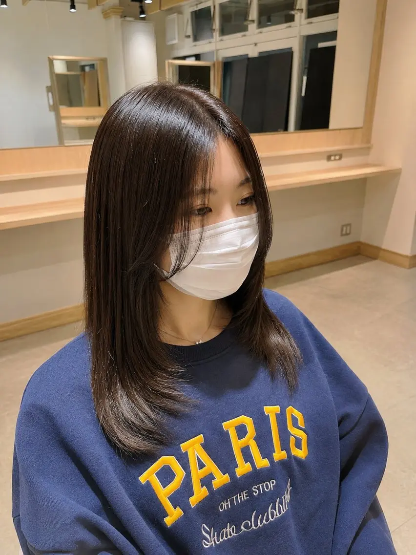 ミディアム カット ヘアカラー トリートメント 🫧髪質改善・艶髪/ Kanata🫧のヘアスタイル