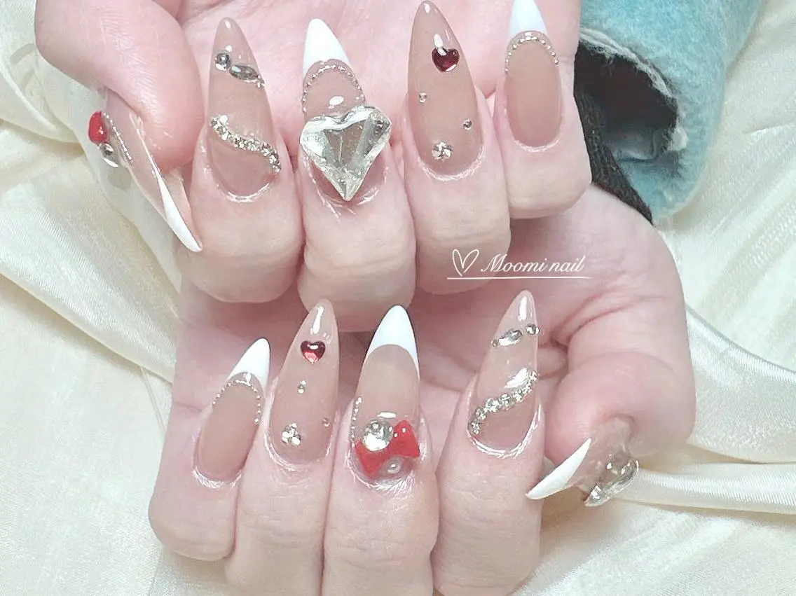 ネイル チークネイル 長さ出し ジェルネイル グラデーション 韓国ネイル moomi nail スカルプ専門のネイルデザイン