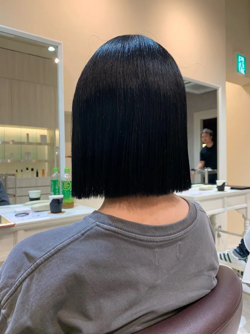 ミディアム 切りっぱなしボブ ボブ Yuuki🌷名古屋 栄 カラー/ボブのヘアスタイル